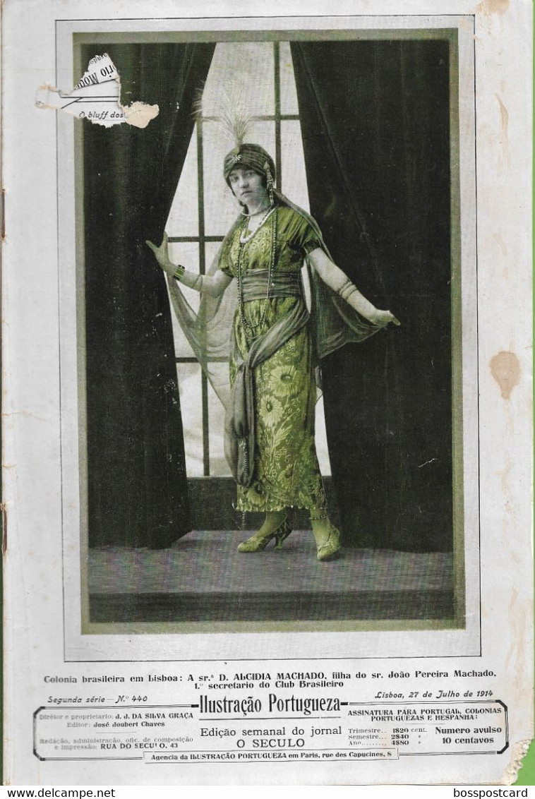 Faial Açores Portimão Buçaco Vizela Vidago Chaves Faro Ilustração Portuguesa Nº 440, 1914 Portugal (danificada) - Allgemeine Literatur