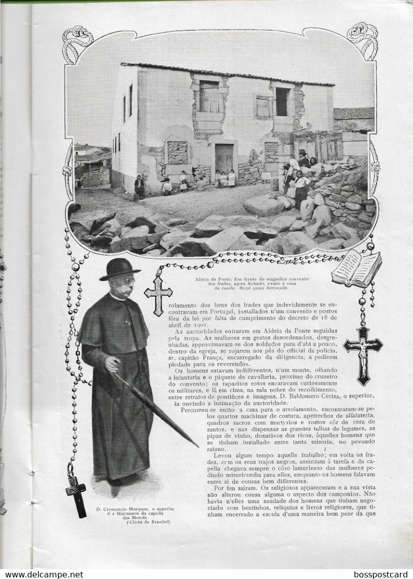 Aldeia da Ponte - Póvoa de Varzim - Caminho de Ferro - Railway - Train - Ilustração Portuguesa Nº 242, 1910 - Portugal