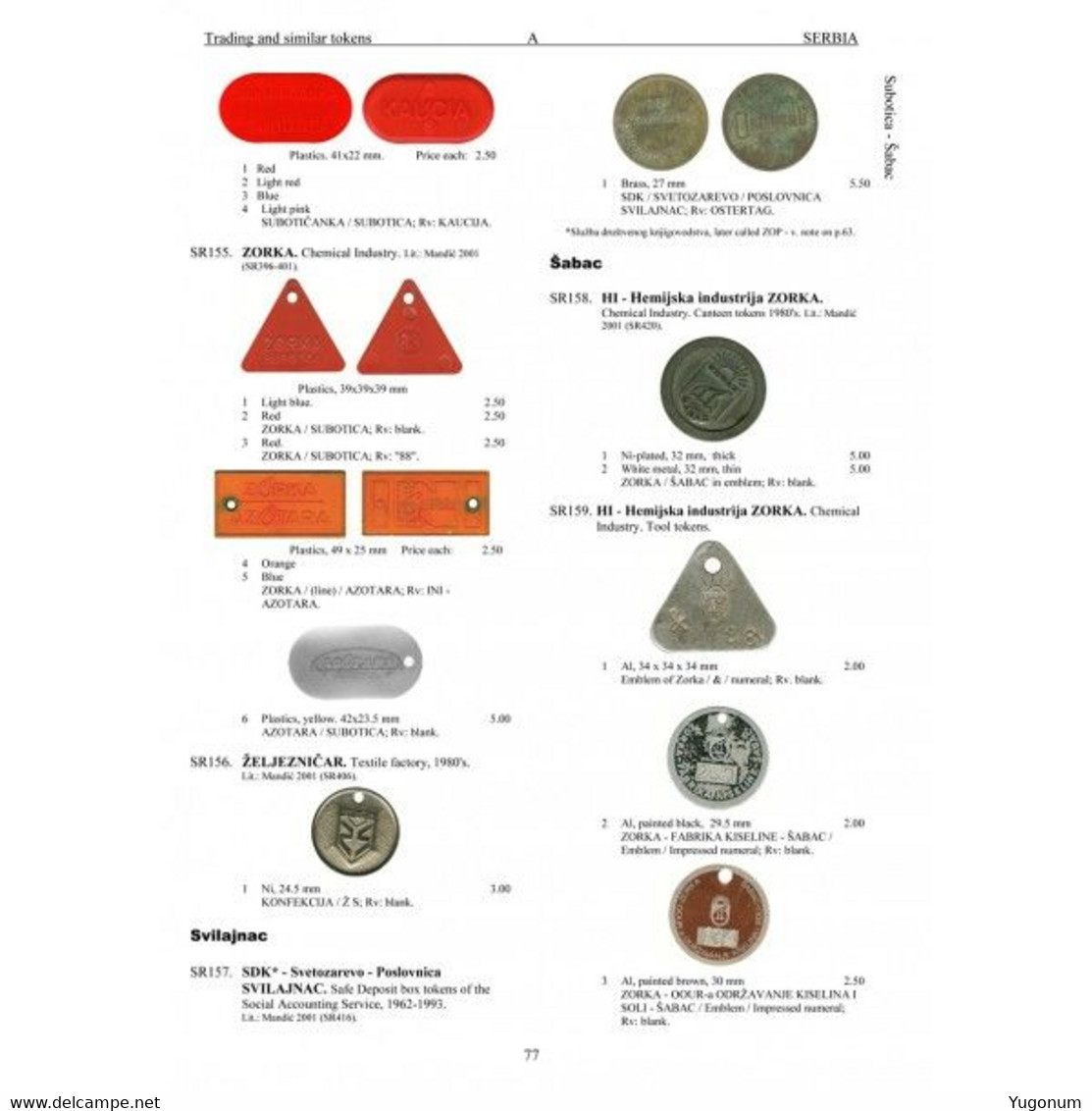 Catalogue Book Tokens Of The Countries Of Former Yugoslavia  Ranko Mandic 2012 - Libros Sobre Colecciones