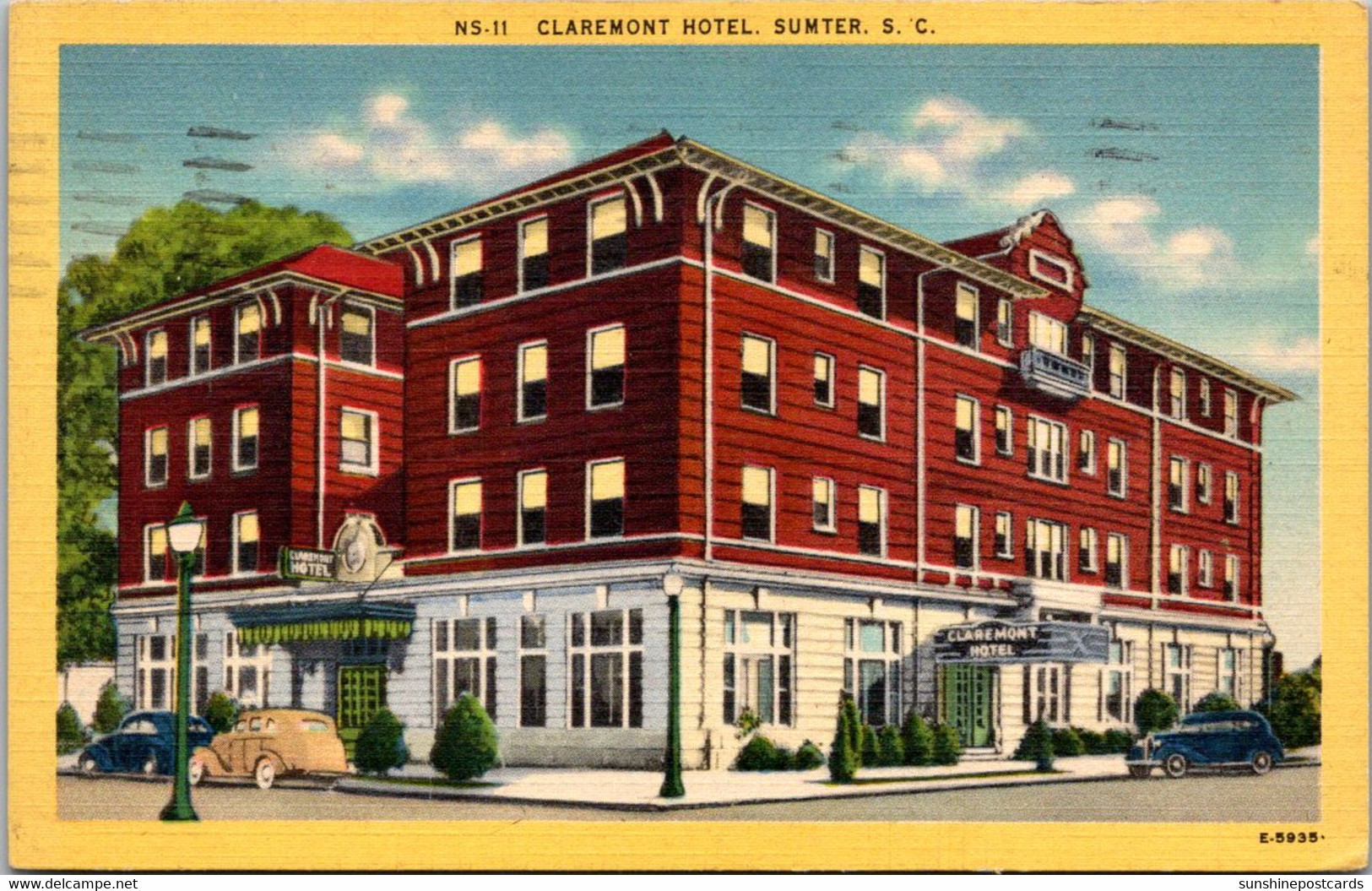 South Carolina Sumter Claremont Hotel 1944 - Sumter