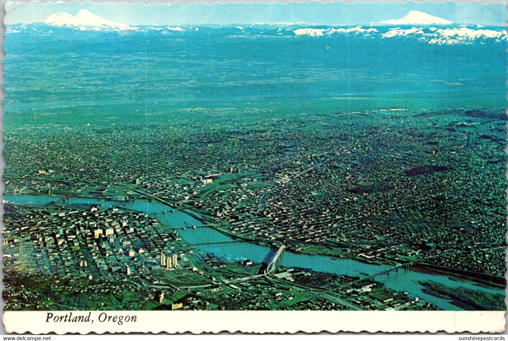 Oregon Portland Aerial View 1971 - Portland