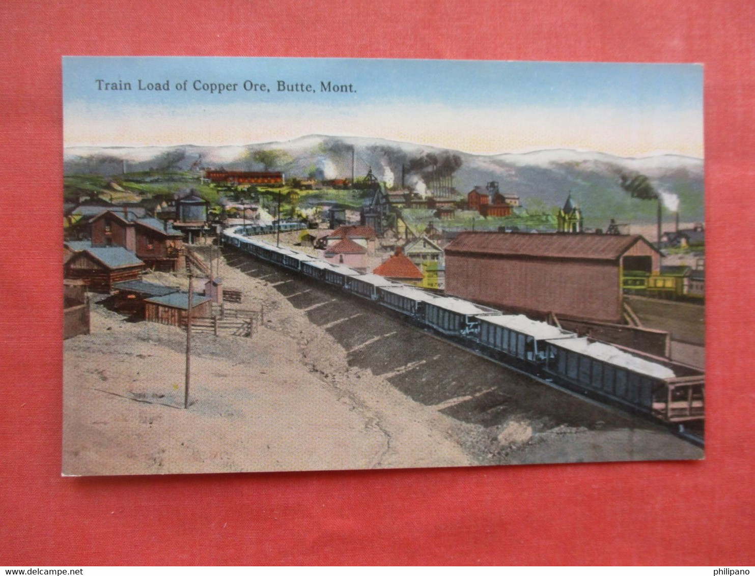 . Train Load Of Cooper Ore.    Butte Montana > Butte    .  Ref 5802 - Butte