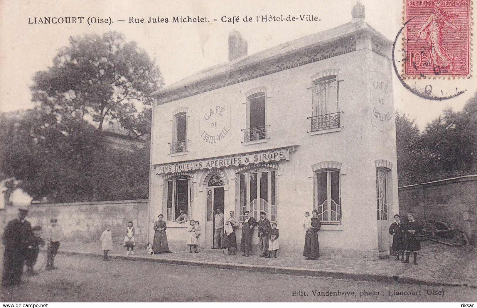 LIANCOURT(CAFE DE L HOTEL DE VILLE) - Liancourt