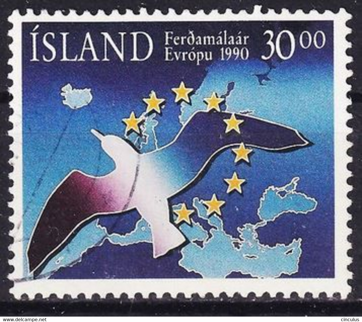 1990. Iceland. European Year Of Tourism. Used. Mi. Nr. 730 - Usados