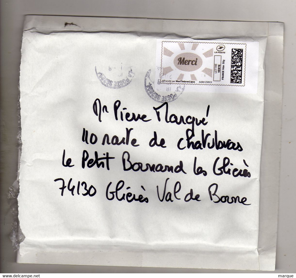 Enveloppe A Bulles FRANCE Avec Vignette D' Affranchissement Oblitération LA POSTE 38289A 01/08/2021 - 2010-... Viñetas De Franqueo Illustradas