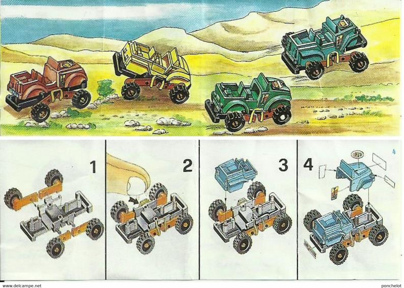 KINDER EU 1992 K93 105-106-107-108  BPZ Version OEU OFFENE BUGGY'S MIT GUMMIFEFEDERUNG BPZ - Istruzioni