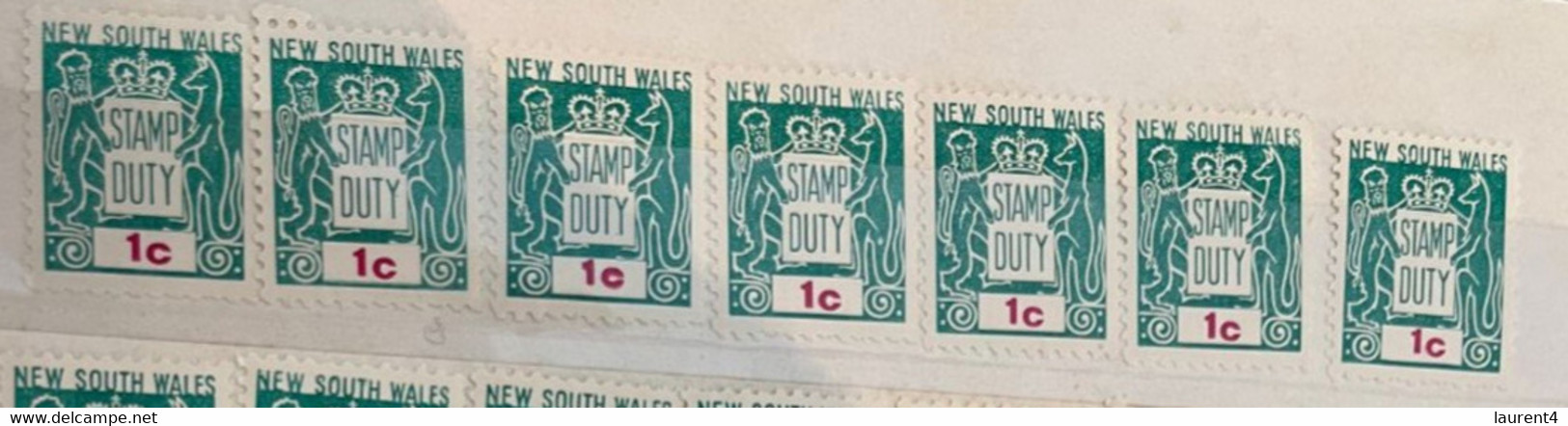 (stamp 19-10-2022) Mint - Australia - Stamp Duty 6 X 1c Green - 6 X 2c Blue - 6 X 3c Orange (total 18 Duty Stamps) - Steuermarken