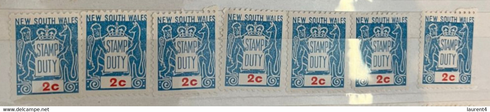 (stamp 19-10-2022) Mint - Australia - Stamp Duty 6 X 1c Green - 6 X 2c Blue - 6 X 3c Orange (total 18 Duty Stamps) - Fiscale Zegels