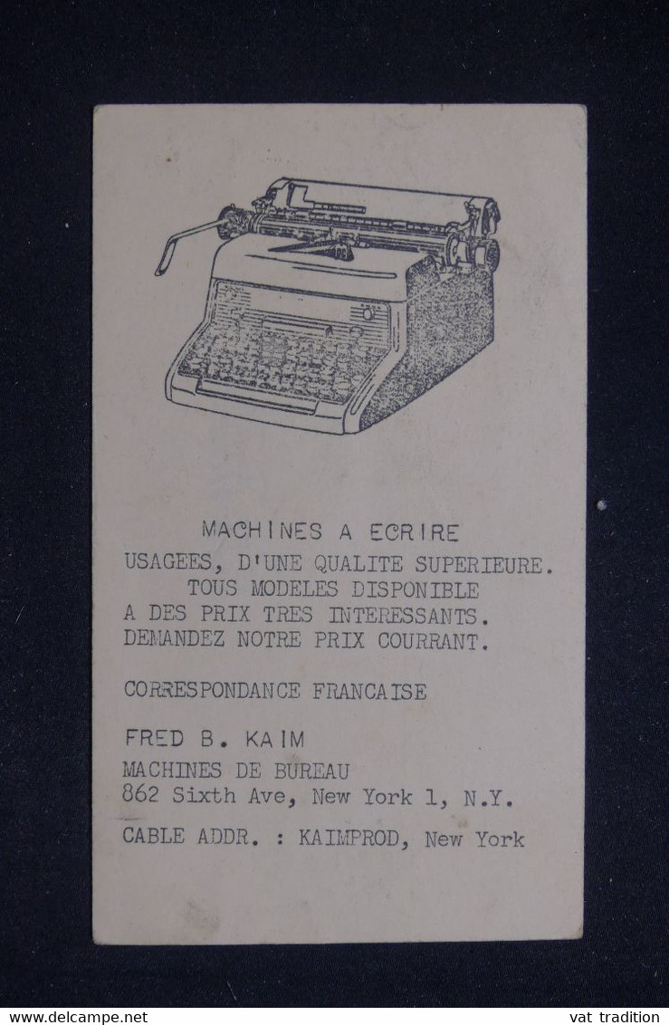 ETATS UNIS - Entier Postal Commercial + Complément De New York Pour La France En 1951 - L 132796 - 1941-60