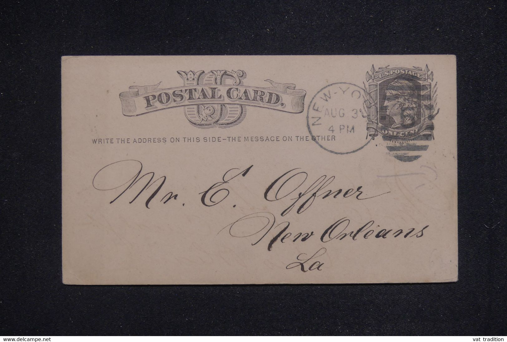 ETATS UNIS - Entier Postal Commercial De New York Pour New Orléans En 1877  - L 132809 - ...-1900