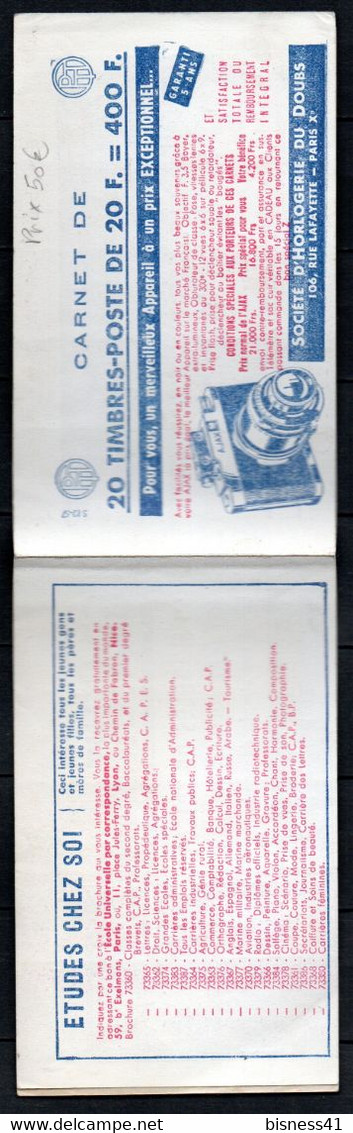 Col25 Carnet Bande Publicitaire PUB N° 1011B Type I Neuf XX MNH Cote 100,00 € - Old : 1906-1965