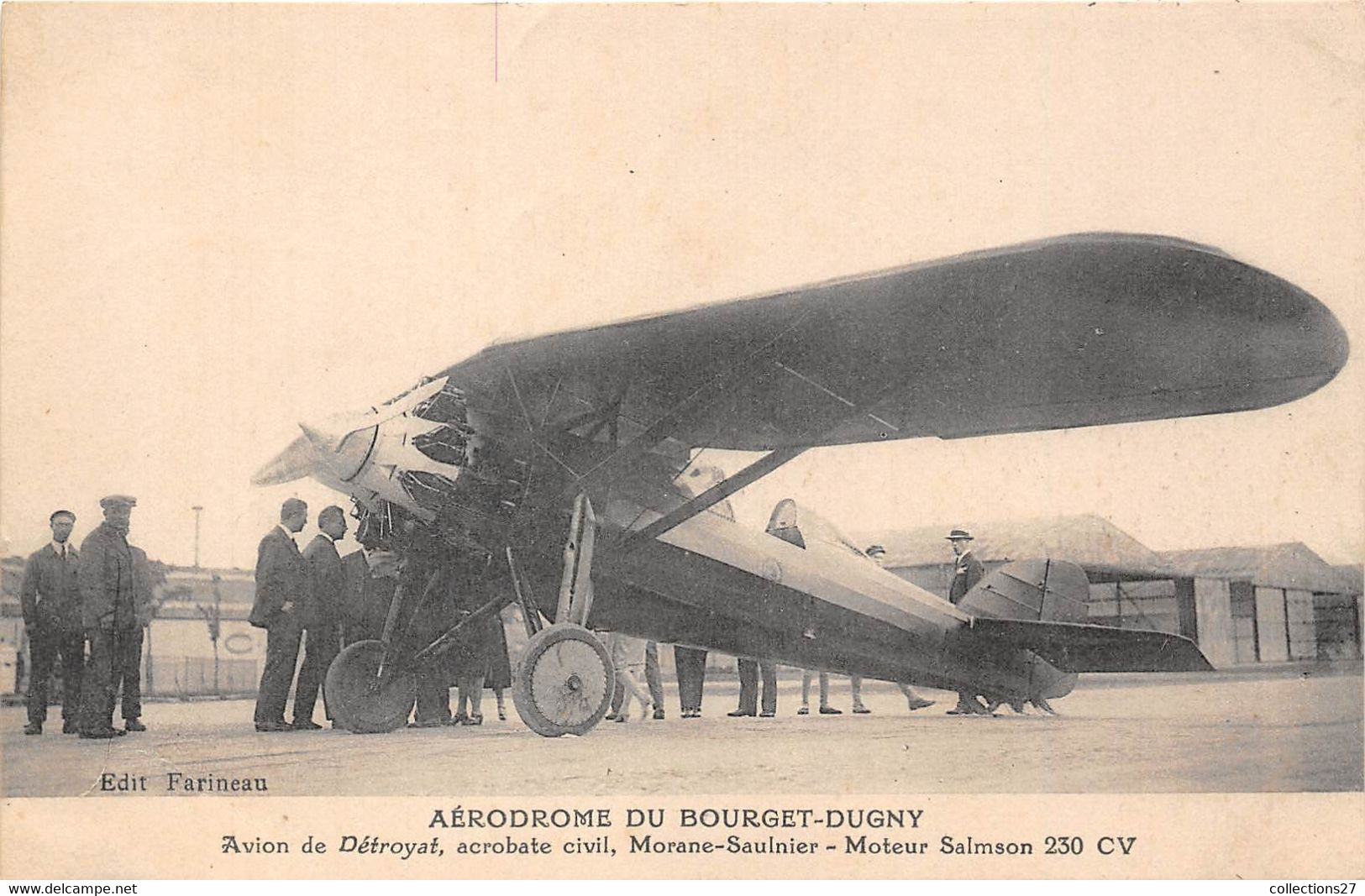 93-LE BOURGET- AERODROME DU BOURGET-DUGNY- AVION DE DETROYAT ACROBATE CIVIL , MORANE SAULNIER- MOTEUR SALMSON 230 CV - Le Bourget