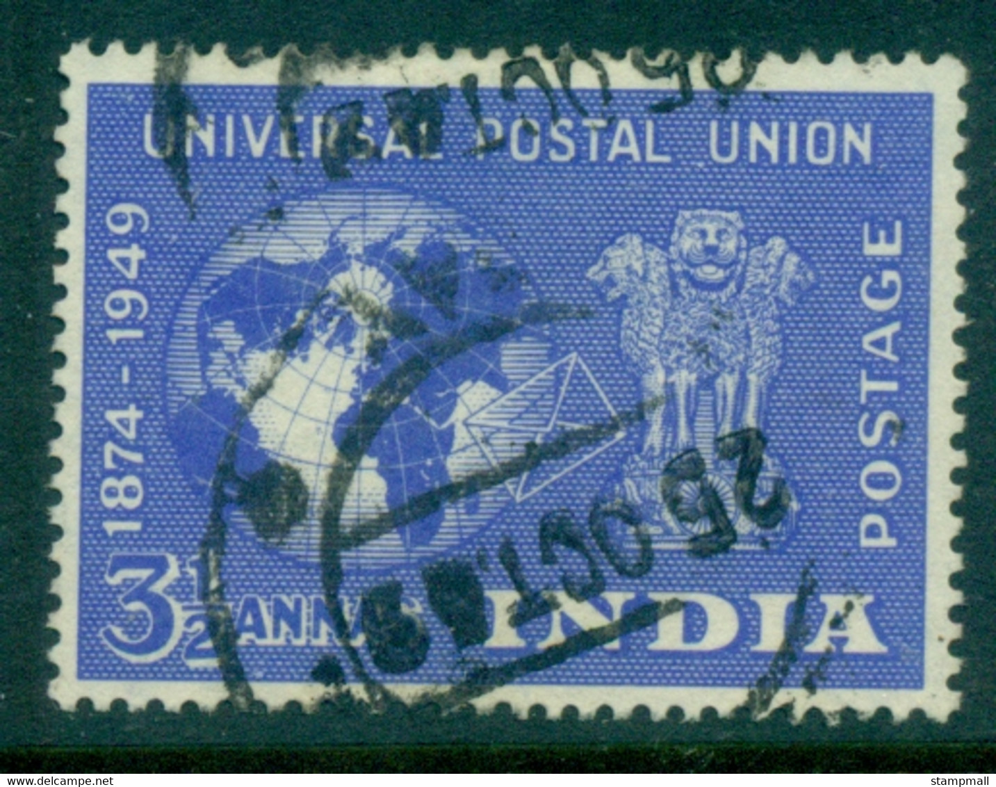 India 1949 UPU 75th Anniv. 3a FU - Used Stamps