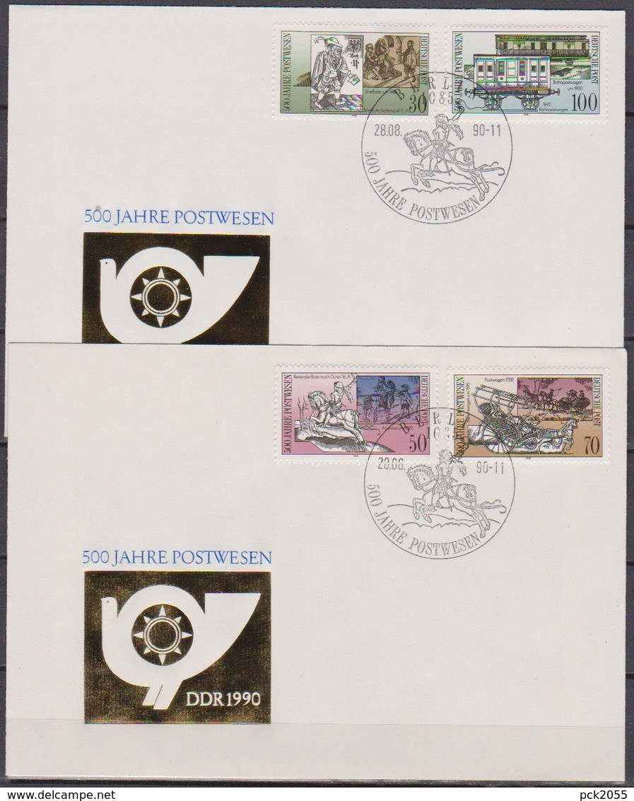 DDR FDC1990 Nr.3354 - 3357 500 Jahre Internationale Postverbindungen In Europa (d 6486 )günstige Verandkosten - 1981-1990