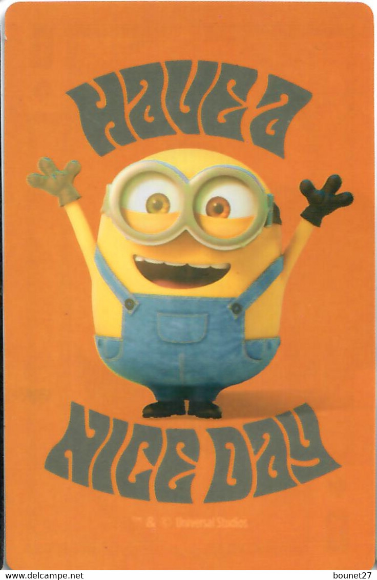 Carte Card Carrefour - LES MINIONS -  HAVE A NICE DAY - Otros & Sin Clasificación