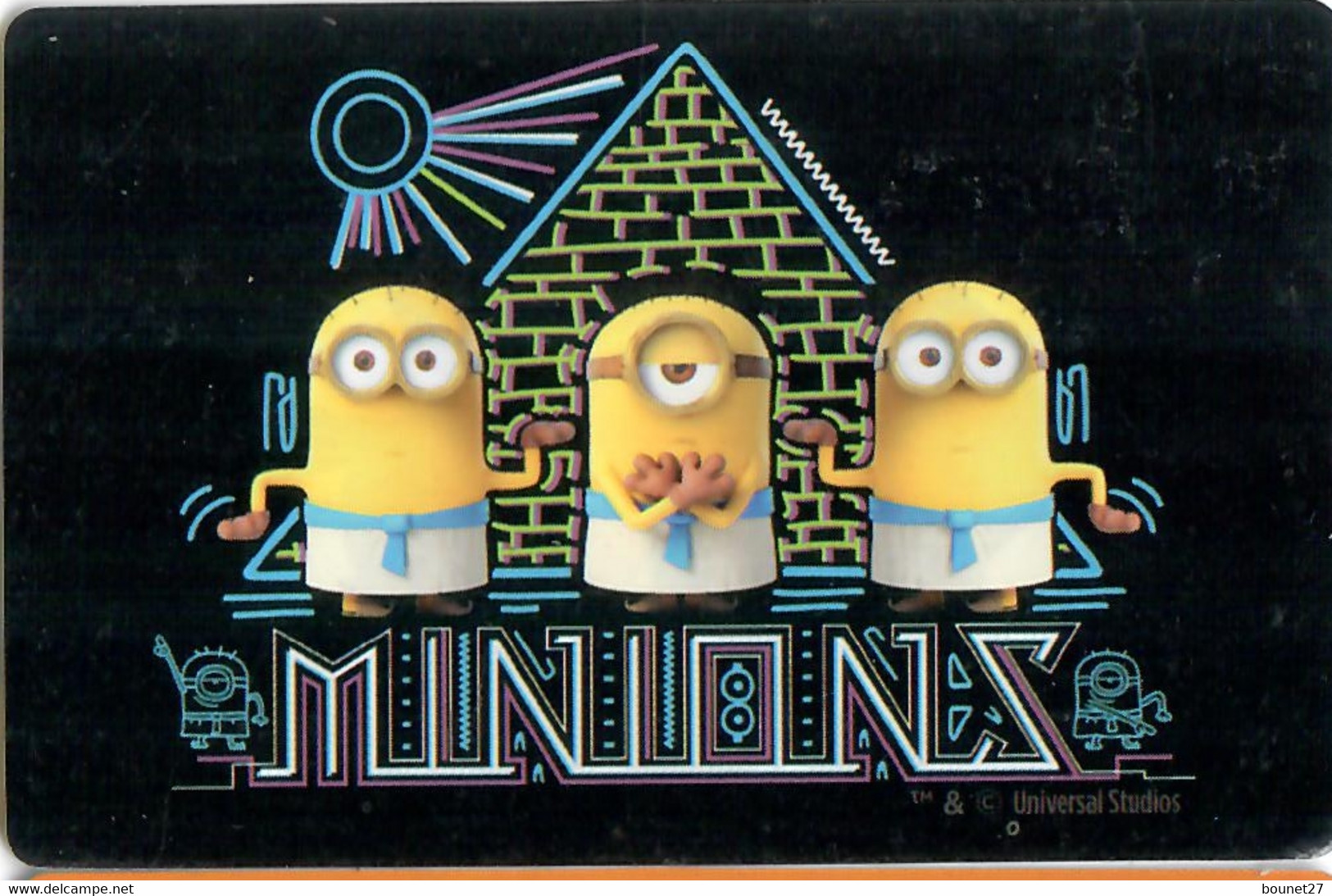 Carte Card Carrefour - LES MINIONS -  EN EGYPTE Pyramide Pharaon - Otros & Sin Clasificación