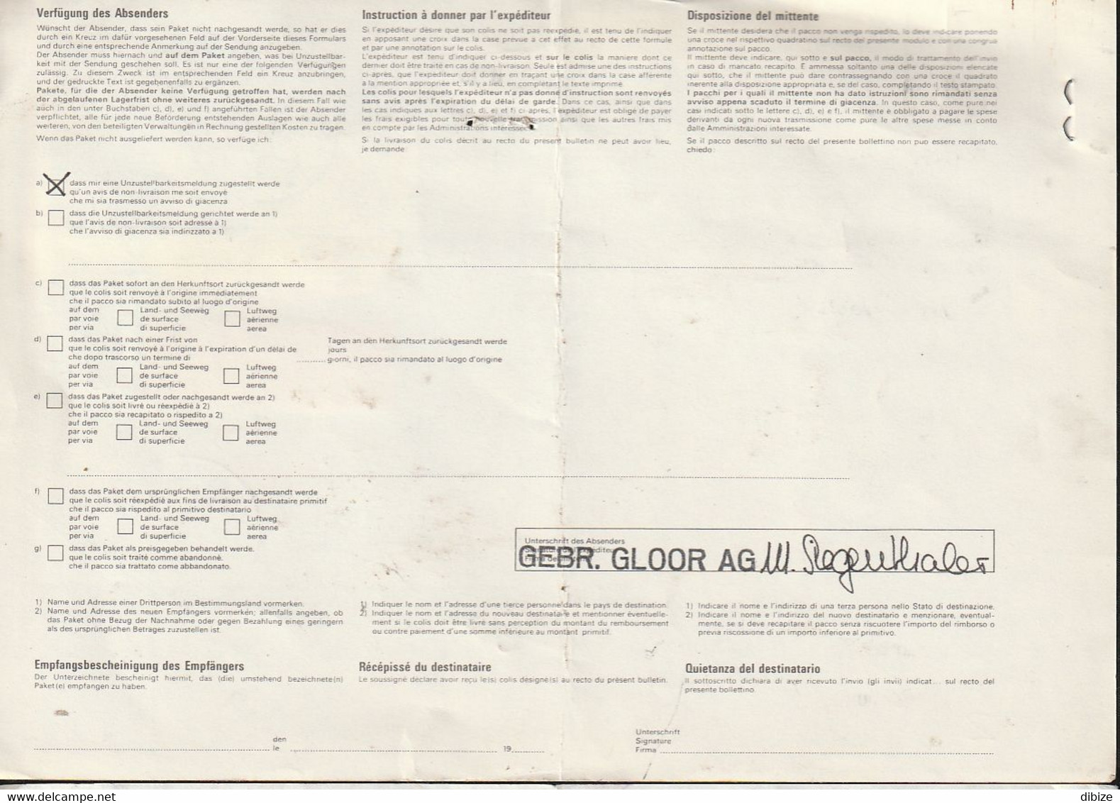 Belgique. Transport. Bulletin D'expédition. Circulé Par Poste. Exprès. 1979. Cachets Postaux. Oblitération Machine. - Verkehr & Transport