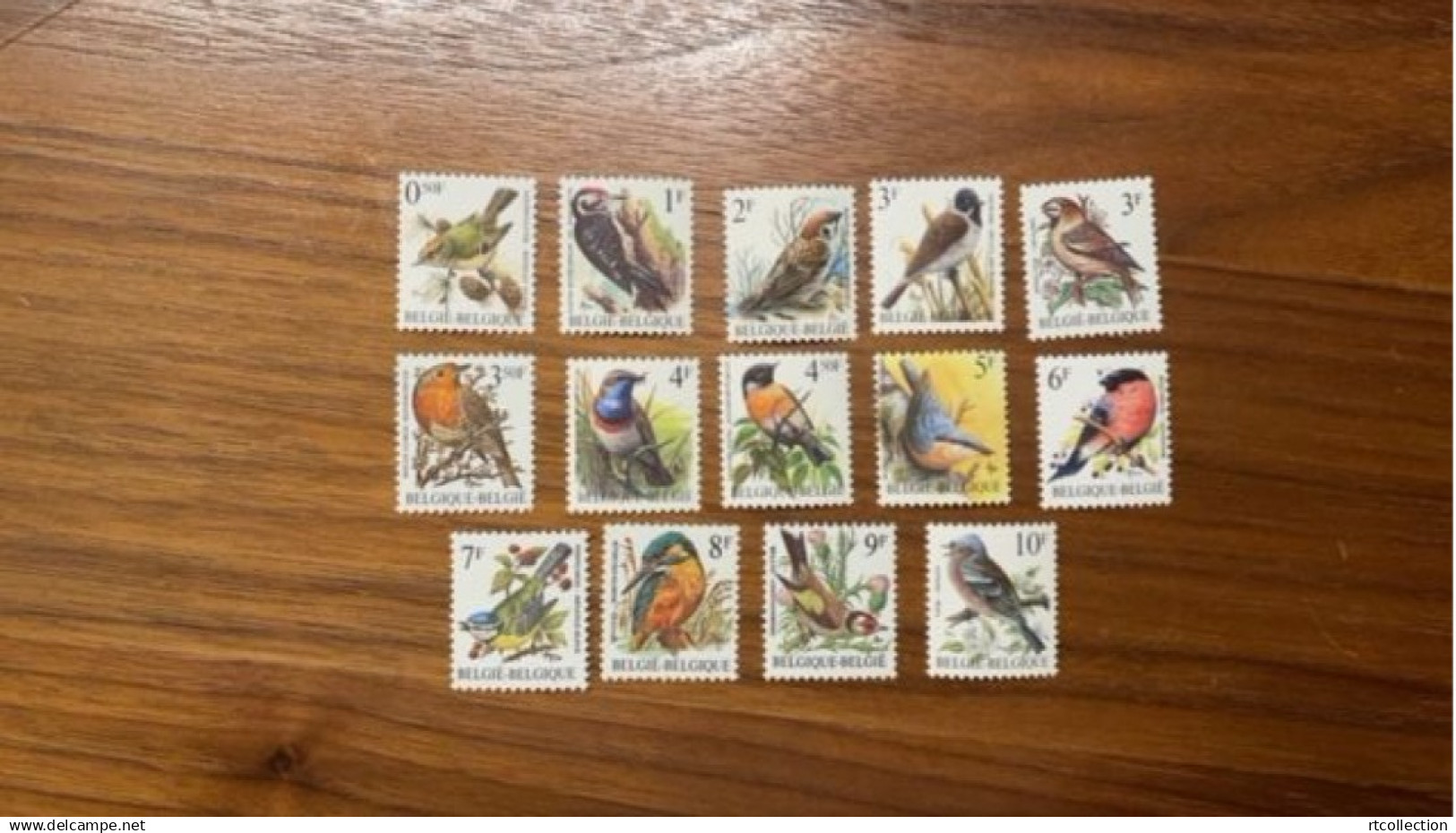 Belgium 1985 To 1991 - 15 Birds Fauna Animals Bird Animal Plants Nature Finch Sparrow Finches Sparrows Stamps MNH - Moineaux