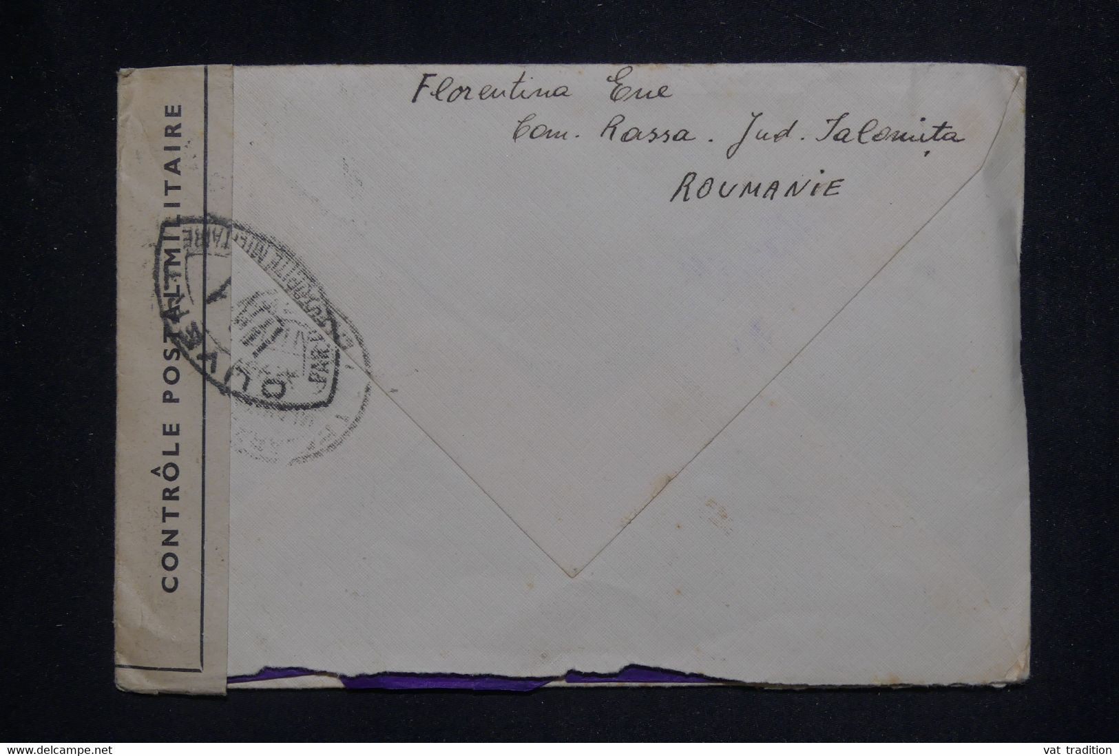 ROUMANIE -Enveloppe Pour Paris En 1939 Avec Contrôle Postal - L 132832 - Lettres 2ème Guerre Mondiale