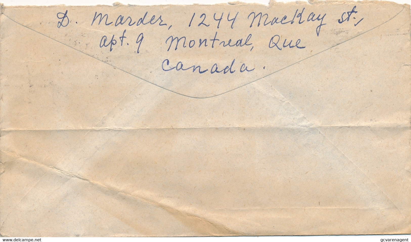 COVER 1947   MONTREAL TO PARIS FRANCE     2 SCANS - Cartas & Documentos