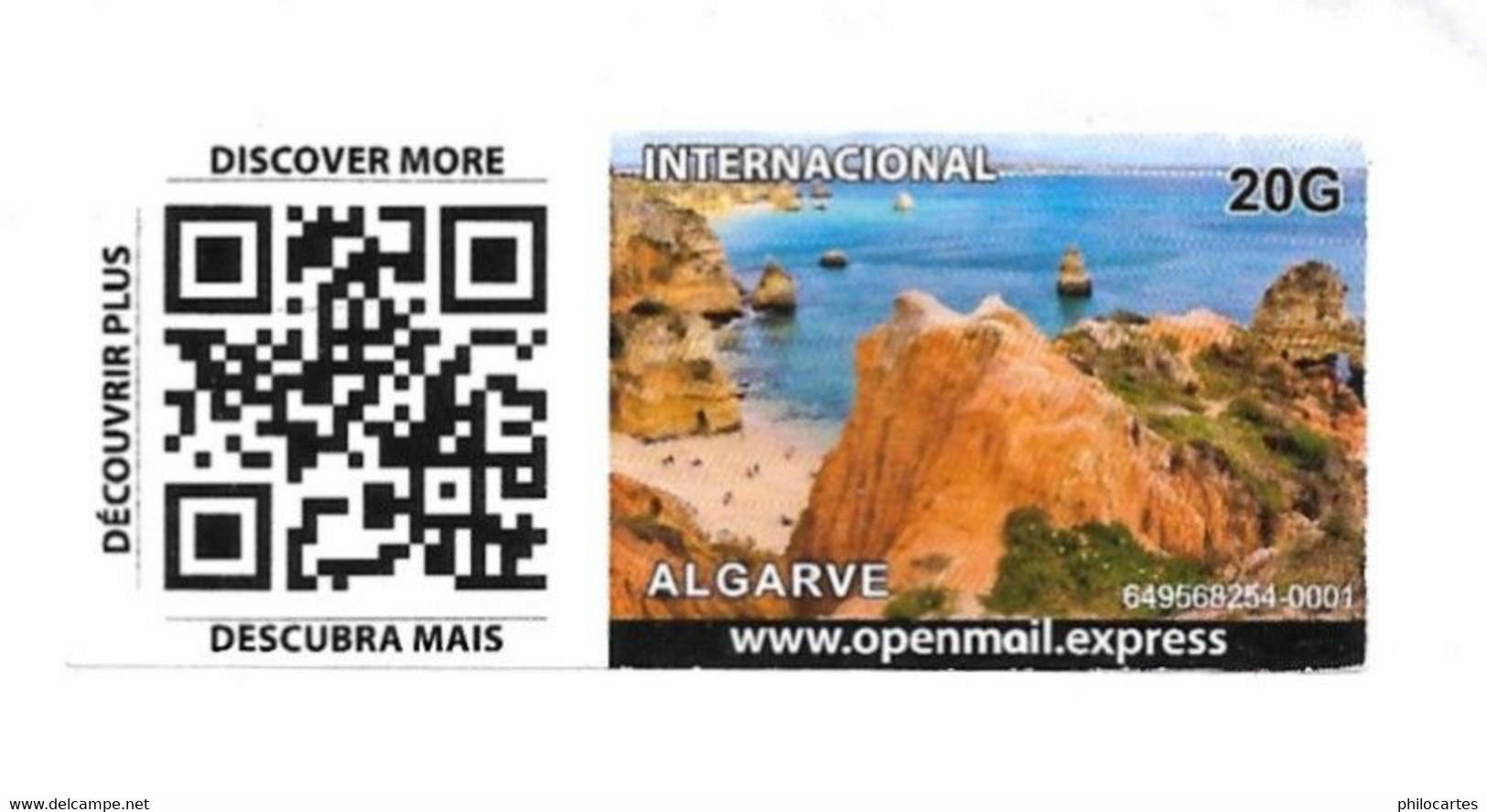 PORTUGAL  Timbre Openmail Internacional  Avec QR Code - Altri & Non Classificati