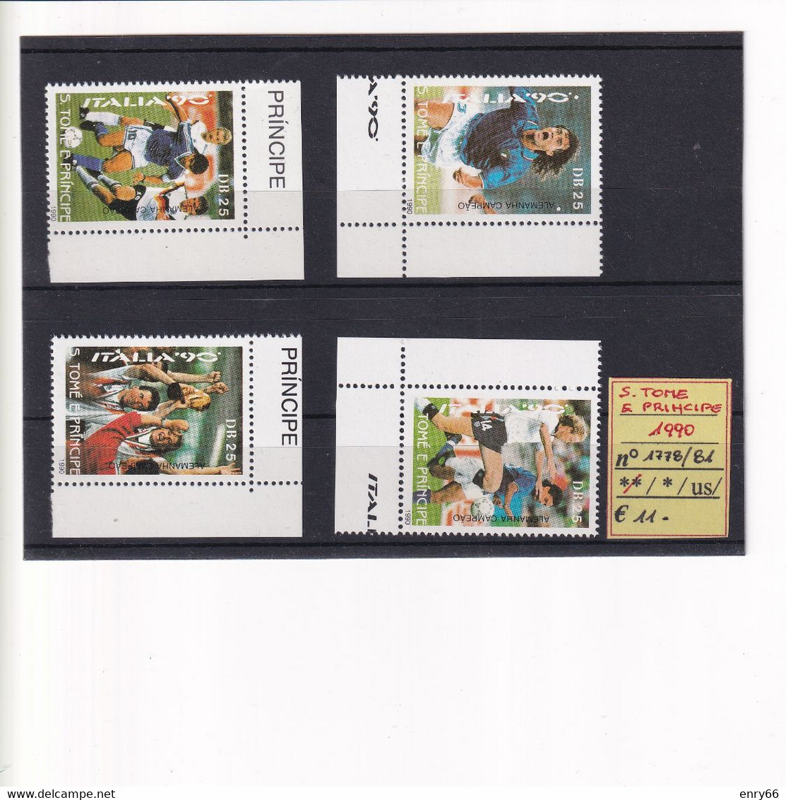 S. TOME' PRINCIPE 1990 N°1778/81 MNH - 1990 – Italie