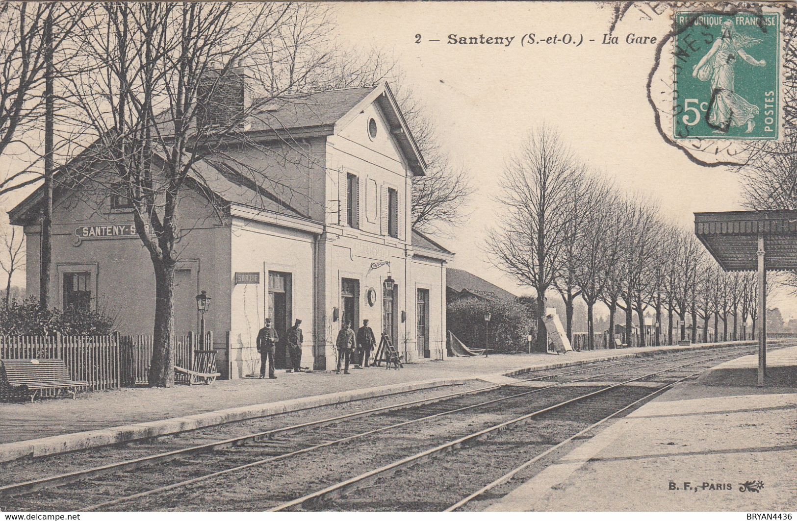 94 - SANTENY - LA  GARE - ANIMEE - VOIR DEUX SCANS - Santeny