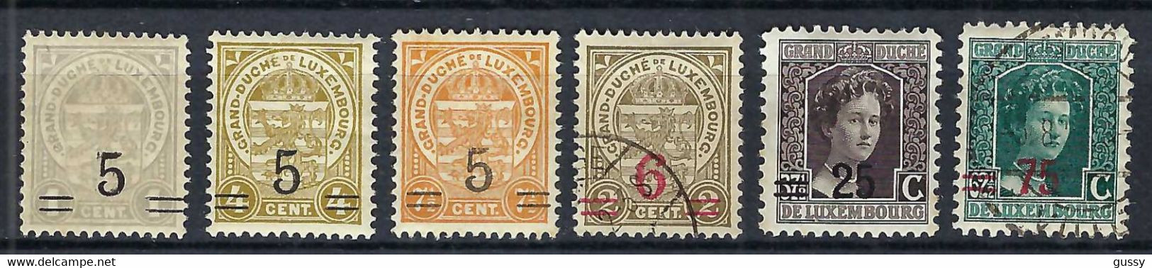 LUXEMBOURG 1916-24: Lot De Neufs* Et Obl. CAD - 1907-24 Wapenschild