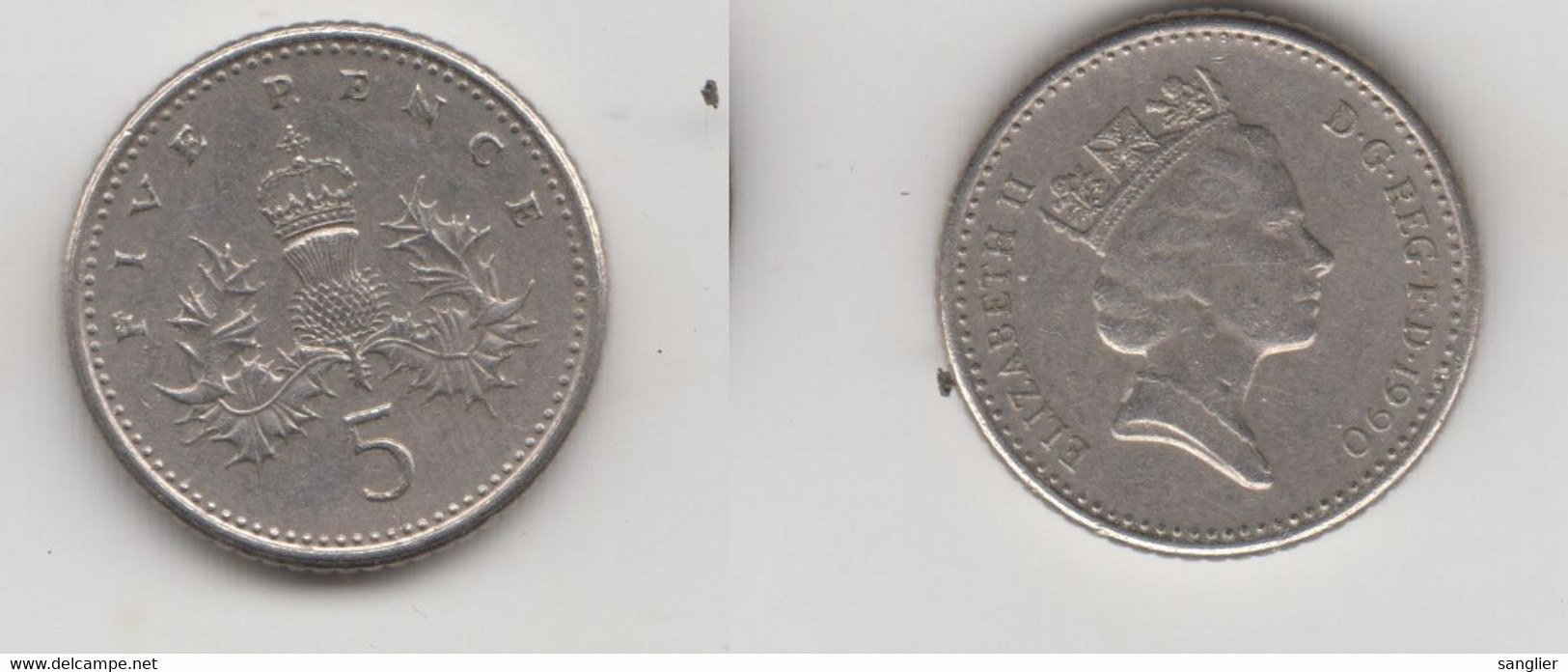 FIVE PENCE 1990 - 5 Pence & 5 New Pence