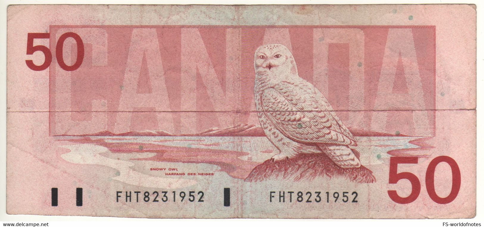 CANADA  $ 50 Dollars  P98c  1988   (William Lyon MacKenzie King + Snowy Owl Back   Sign.  Knight & Thiessen ) - Canada