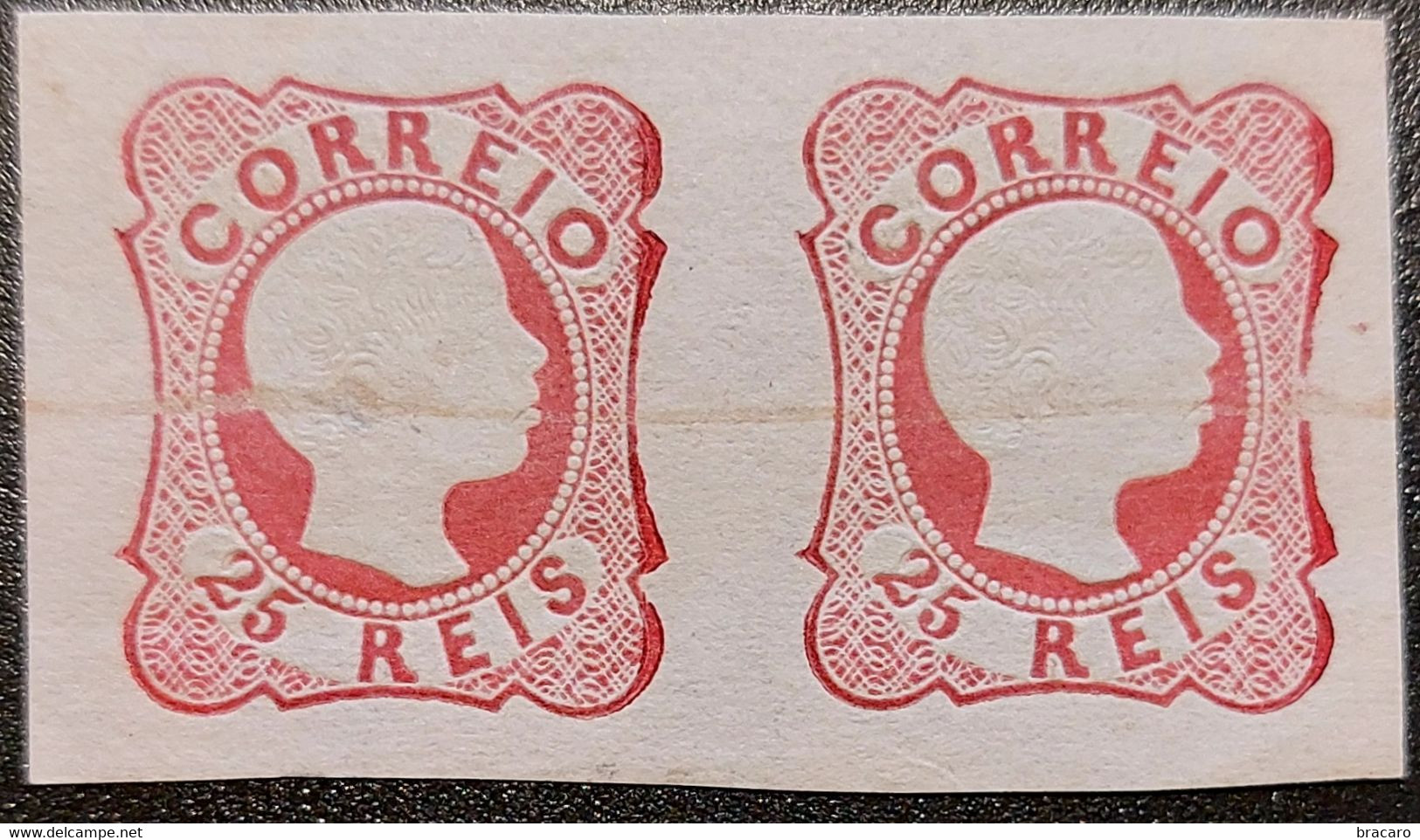 PORTUGAL - D. Pedro V, Cabelos Anelados 25 Reis Mf13 - Par, Exemplares De LUXO - Obliterados à Pena - Used Stamps