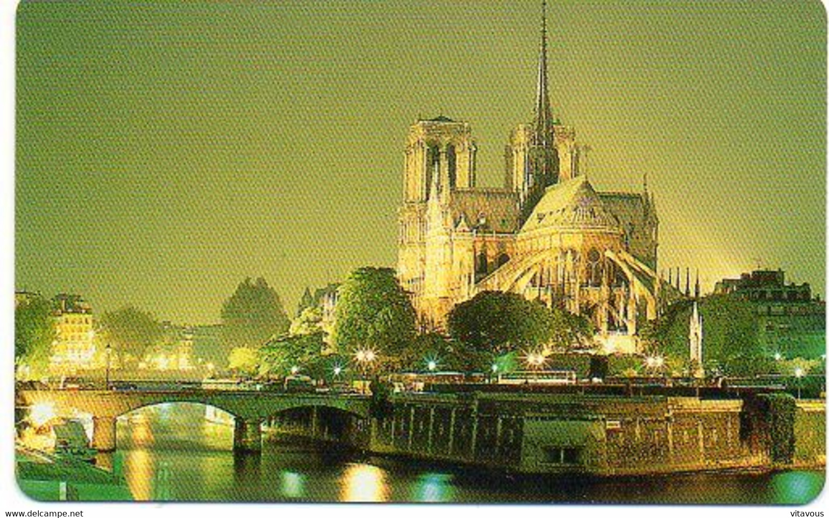 Notre  Dame Paris Carte  Calendrier Calendar 1997 France  (salon 197) - Andere & Zonder Classificatie