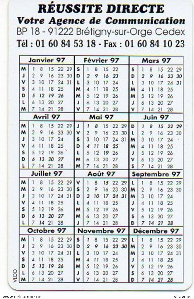 Notre  Dame Paris Carte  Calendrier Calendar 1997 France  (salon 197) - Otros & Sin Clasificación