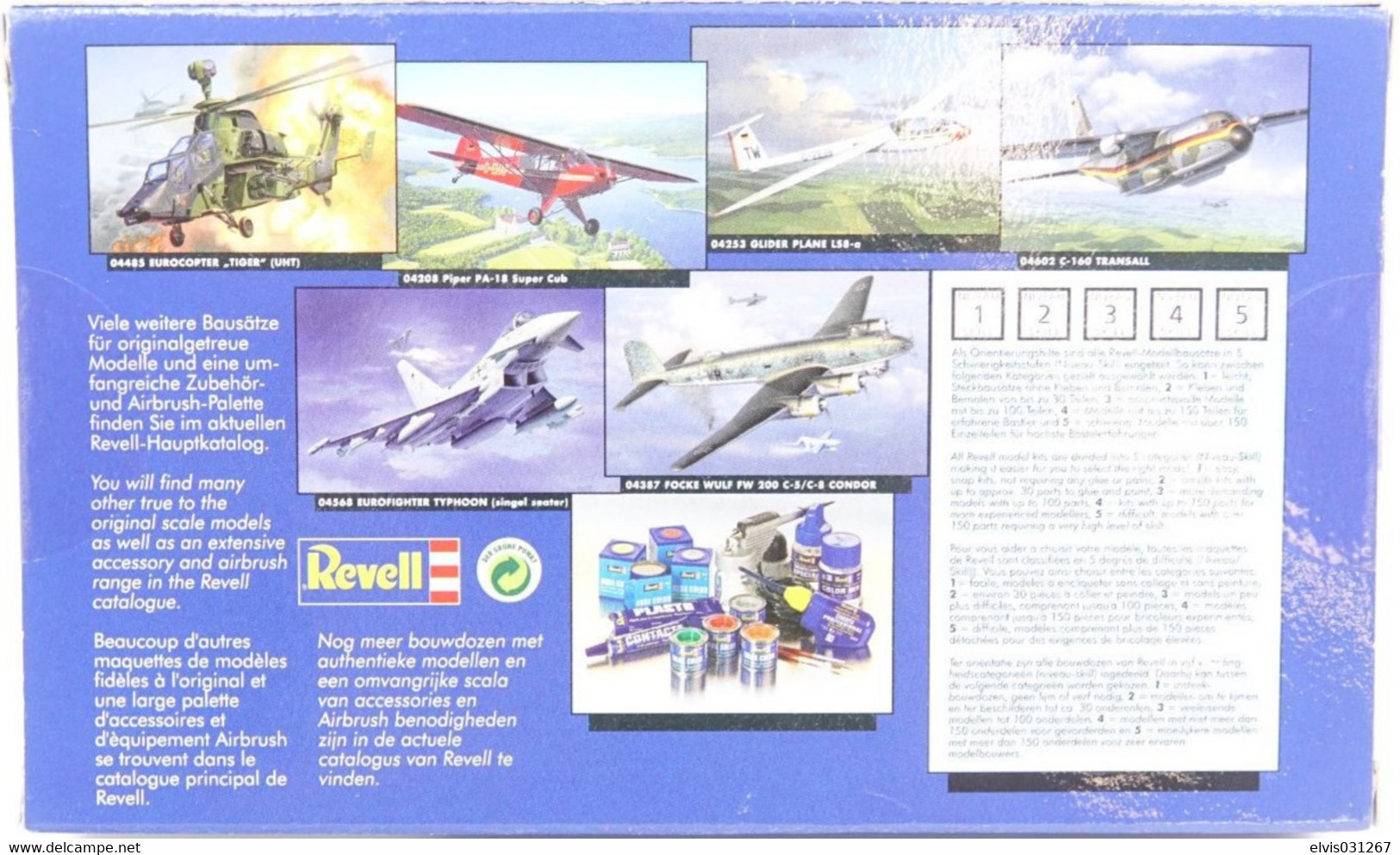 Vintage MODEL KIT : Revell Sopwith F-1 Camel 04190 SEALED NOS, Scale 1/72 - Small Figures