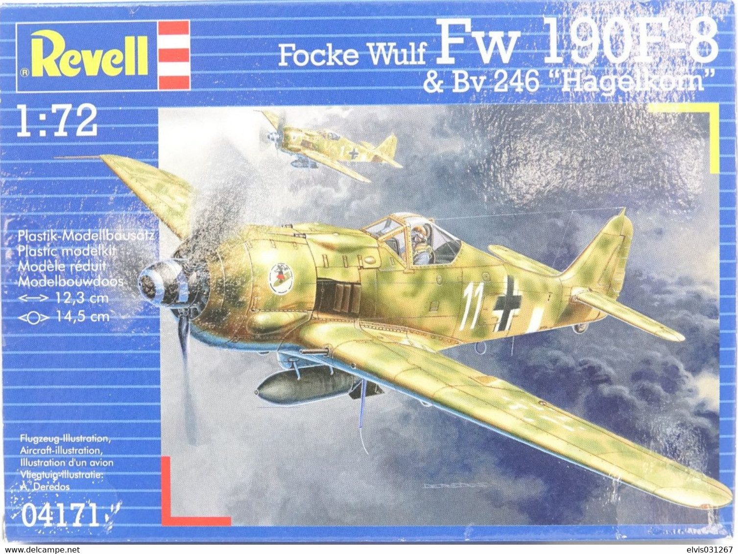 Vintage MODEL KIT : Revell Focke Wulf Fw 190F-8 & Bv 246 Hagelkorn 04171 SEALED NOS, Scale 1/72 - Figurines