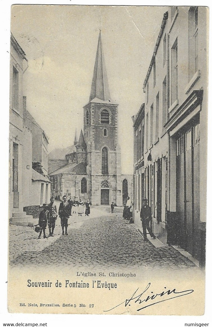 Souvenir De FONTAINE L'EVEQUE  --  L'Eglise St. Cristophe - Fontaine-l'Evêque