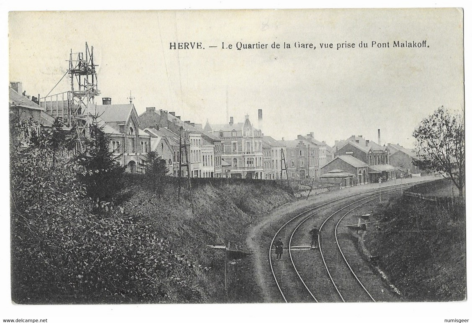 HERVE  --  Le Quartier De La Gare, Vue Prise Du Pont Malakoff - Herve