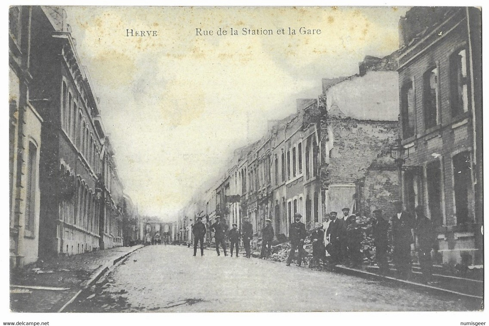 HERVE  --  Rue De La Station Et La Gare - Herve