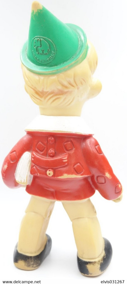 PIEPER POUET SQUEAKY: LEDRAPLASTIC PINOCCHIO PINOKIO - RaRe Collector - L=23.5  -1960's - ELEPHANT - Rubber - Vinyl - Smurfs