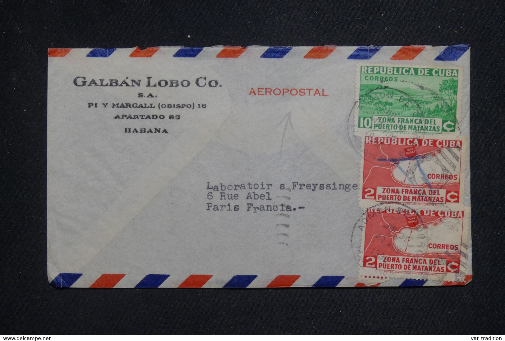 CUBA - Enveloppe Commerciale De La Havane Pour Paris En 1936 Par Avion  - L 132850 - Covers & Documents