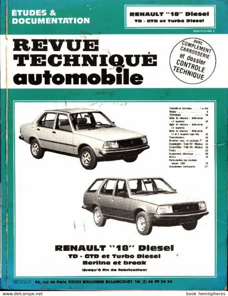 Renault 18 Diesel TF, GTD Et Turbo Diesel De Collectif (1993) - Moto