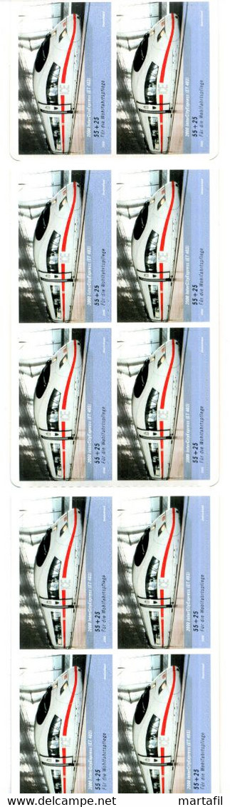 2006 REP. FED. TED. Treni, Wohlfahrtsmarken, Eisenbahn, InterCityExpress ICE, MNH ** Booklet Un. L2396 - Sonstige & Ohne Zuordnung