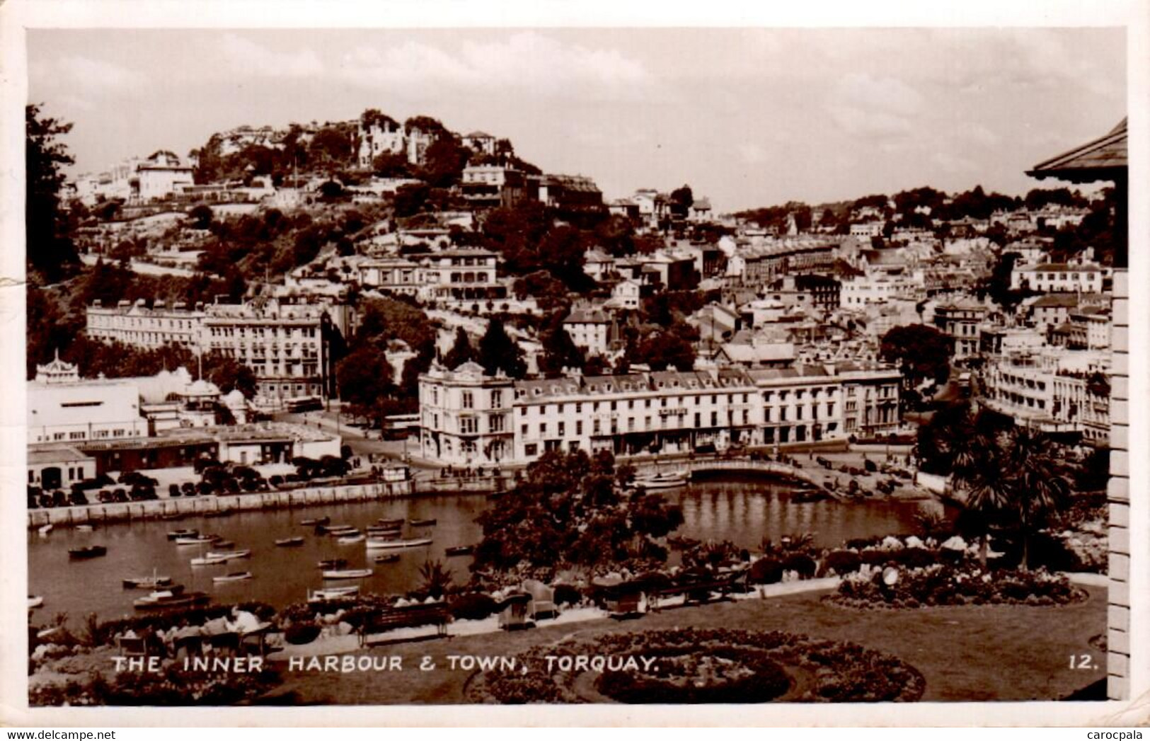 Carte Vers 1940 THE INNER HARBOUR AND TOWN  / TORQUAY - Torquay