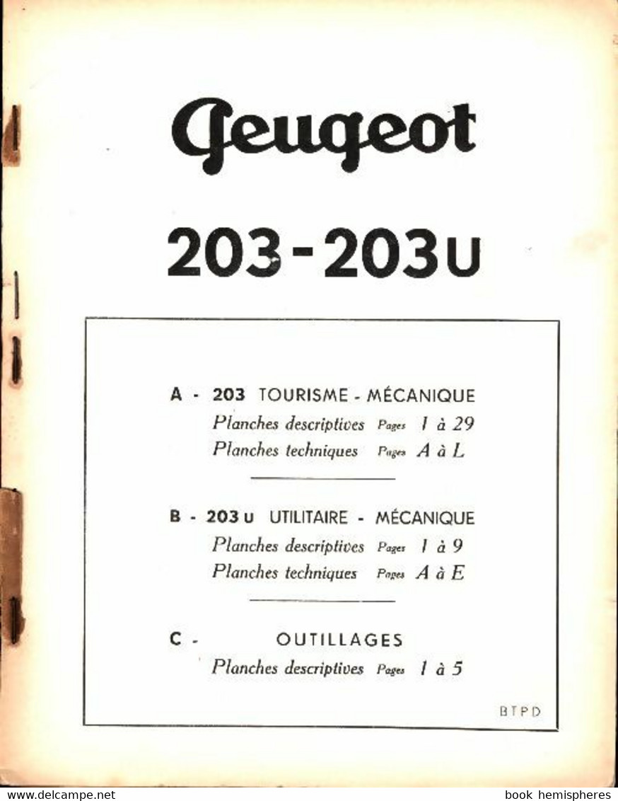 Peugeot 203-203u Revue Technique De Collectif (0) - Motorrad