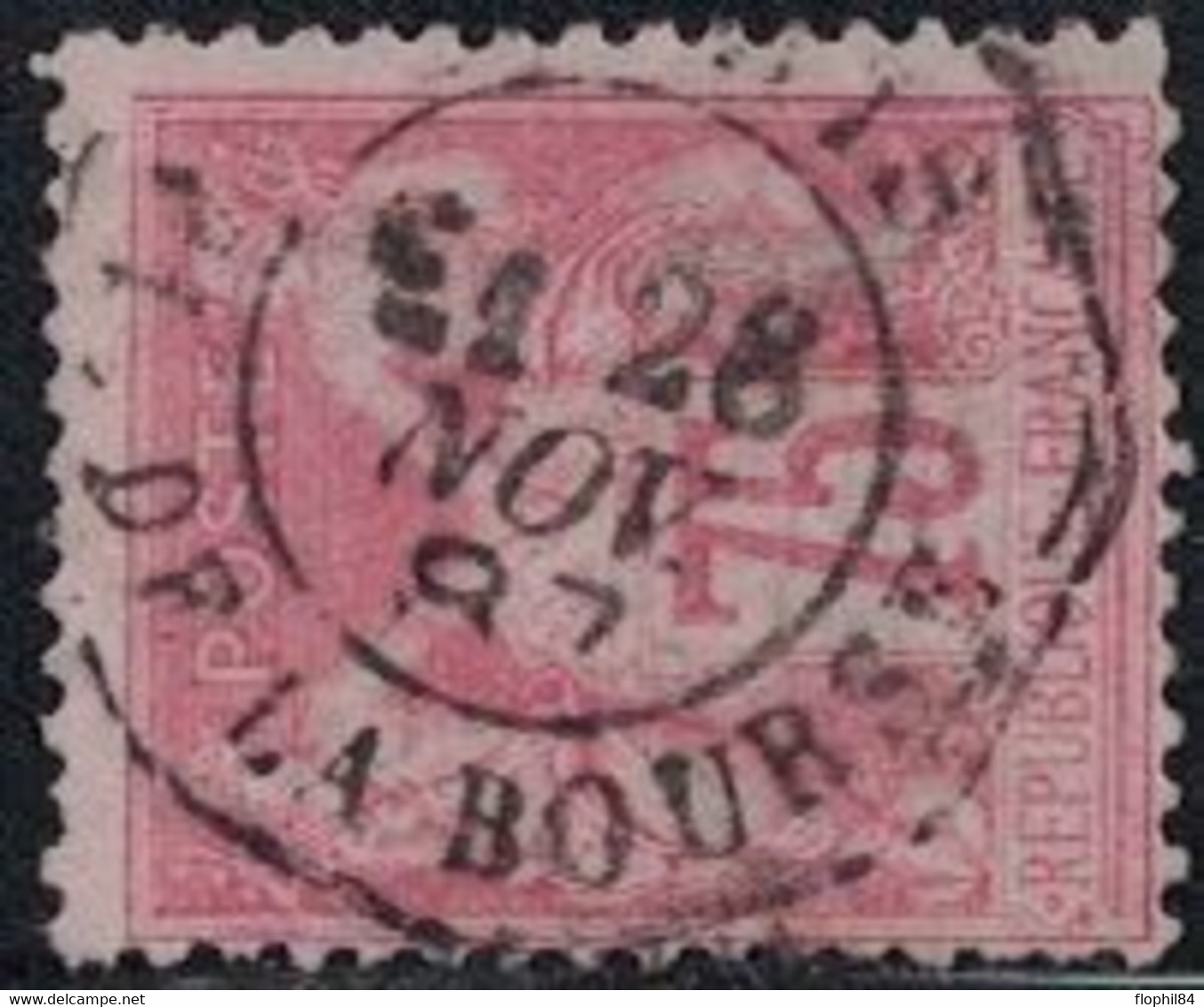 SAGE - N°81 - OBLITERATION -  PARIS - PL. DE LA BOURSE - LEVEE EXCEPTIONNELLE - E1 - 28 NOVEMBRE 1887 -COTE TIMBRE 150€ - 1876-1898 Sage (Type II)