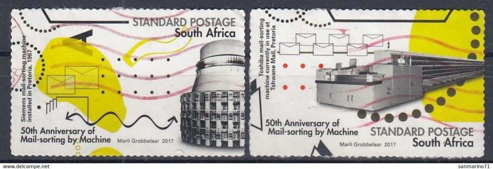 SOUTH AFRICA 2505-2506,used,falc Hinged - Usati