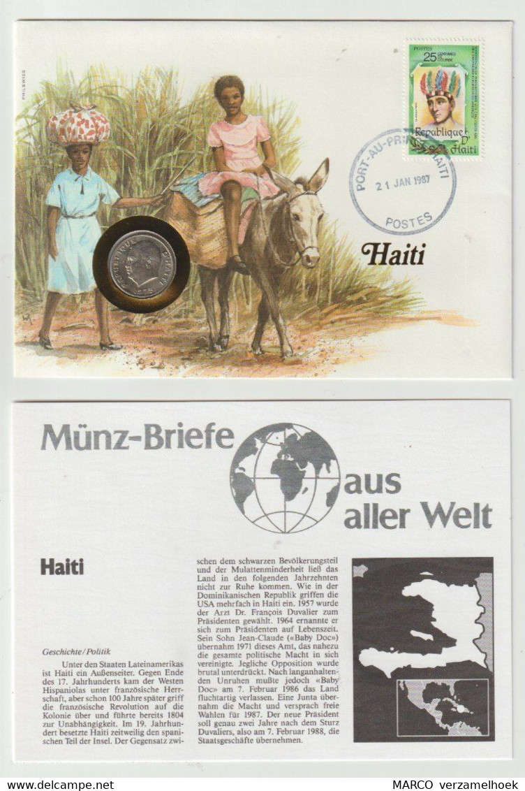 Numisbrief Münz-briefe Aus Aller Welt HAITI 1987 - Zonder Classificatie