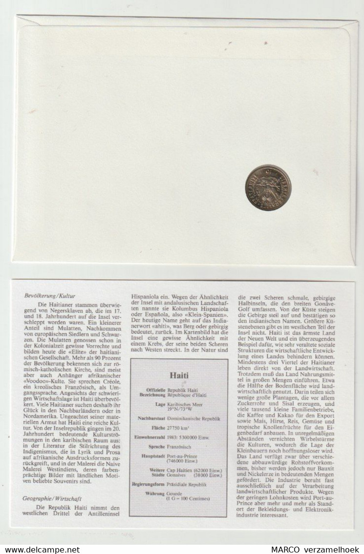 Numisbrief Münz-briefe Aus Aller Welt HAITI 1987 - Zonder Classificatie