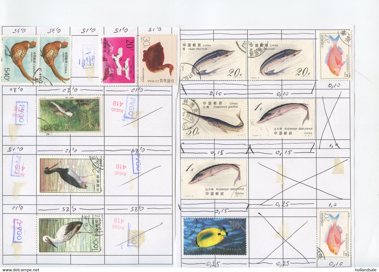 CHINA PRC And Some Others. Remainder Of Exchange Booklet With Motive Stamps. - Verzamelingen & Reeksen