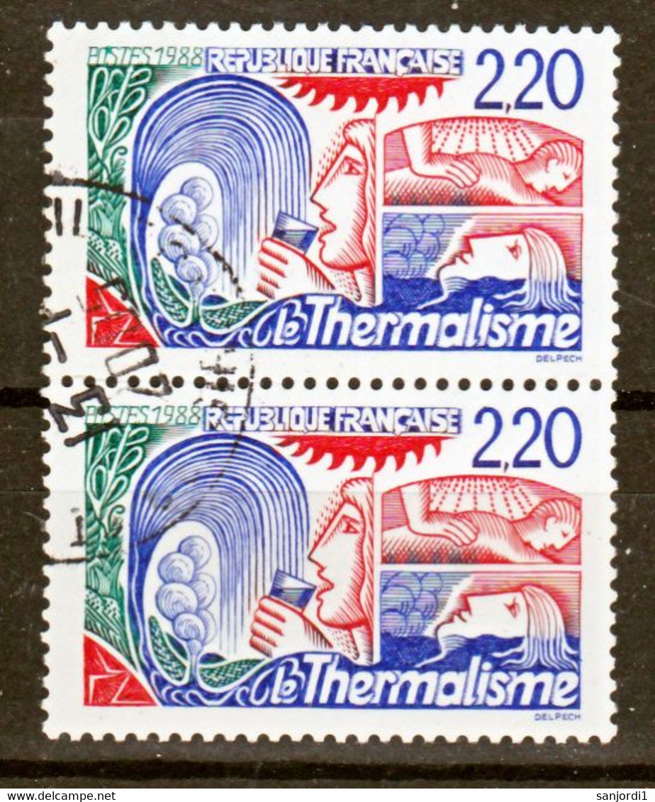 France 2556b Variété Doigts Coupés Attenant à Normal  Oblitéré Used Cote 75 - Used Stamps